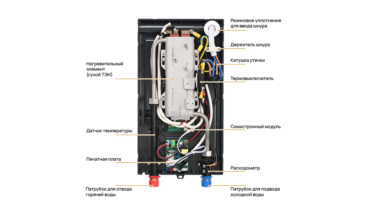 Электрический проточный водонагреватель RC70W